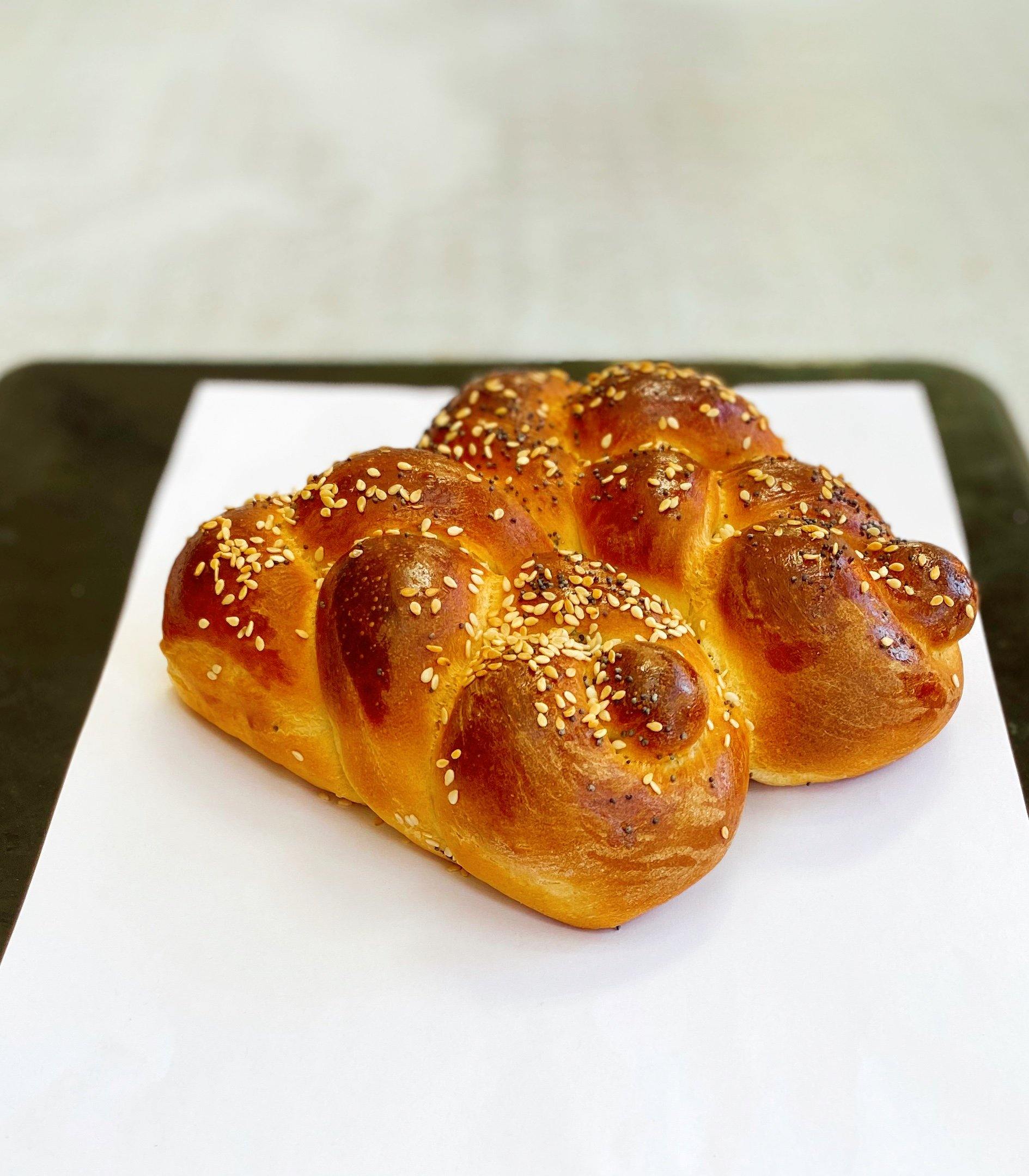 Image of two gorgeous mini Challah breads - Yasmin Bakery & Cartering